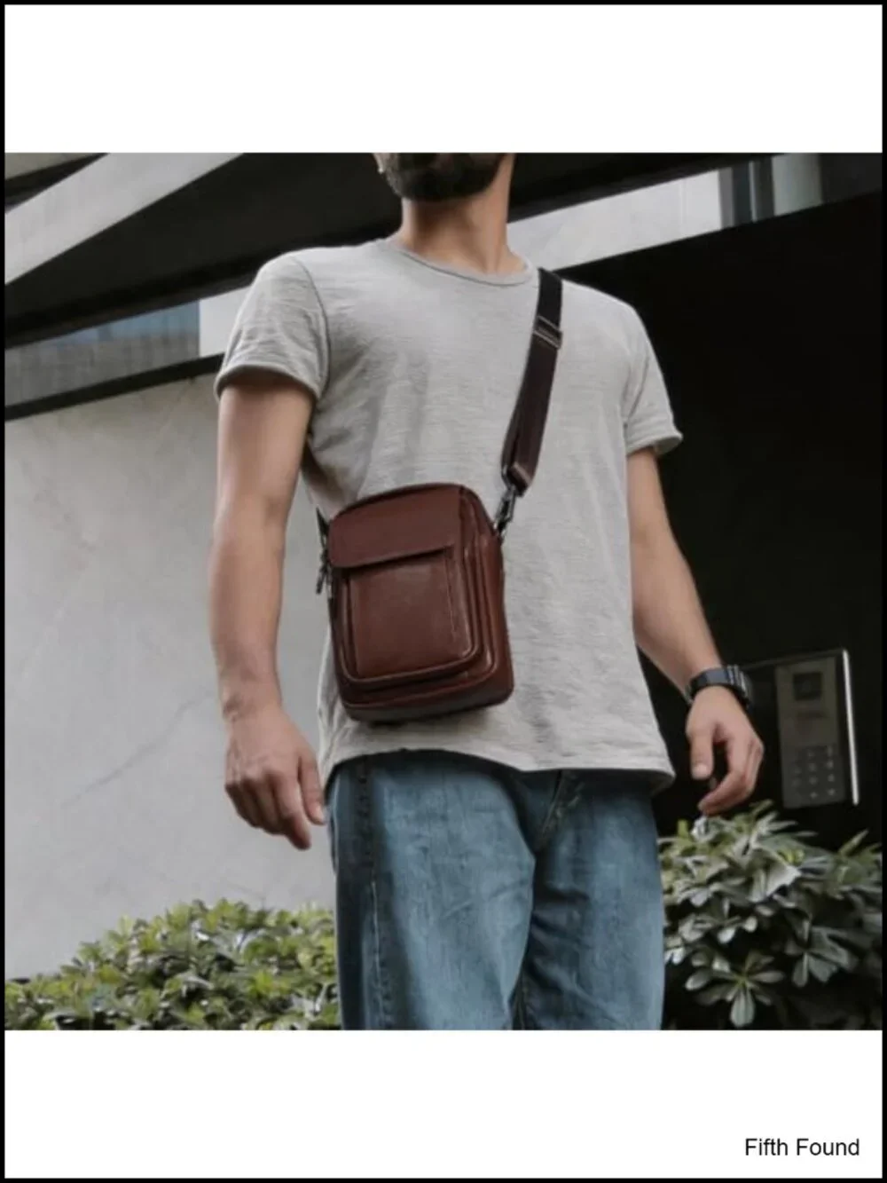 Genuine Leather Small Messenger Bag Crossbody
